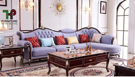 Sofa da thật kiểu cổ điển