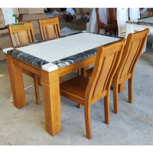 bộ bàn ăn 6 ghế mặt đá