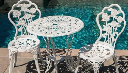 bàn ghế hợp kim nhôm ngoài trời